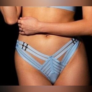 Honey Birdette Linda C Blue Thong Panty - S